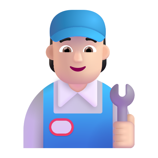 Profesional De La Mecánica: Tono de Piel Claro Profesional De La Mecánica: Tono de Piel Claro