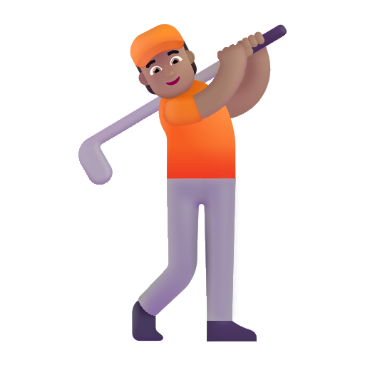 Golfista: Tono de Piel Medio Golfista: Tono de Piel Medio