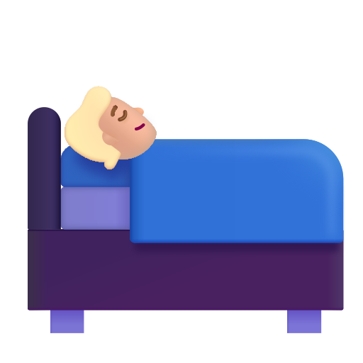 Persona En La Cama: Tono de Piel Claro Medio Persona En La Cama: Tono de Piel Claro Medio