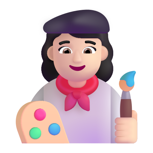 Artista Mujer: Tono de Piel Claro Artista Mujer: Tono de Piel Claro