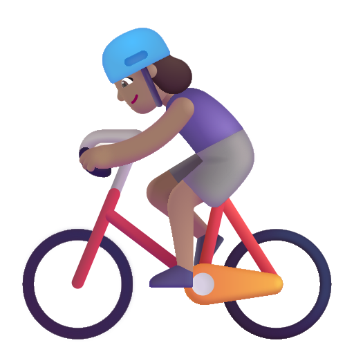 Mujer En Bicicleta: Tono de Piel Medio Mujer En Bicicleta: Tono de Piel Medio