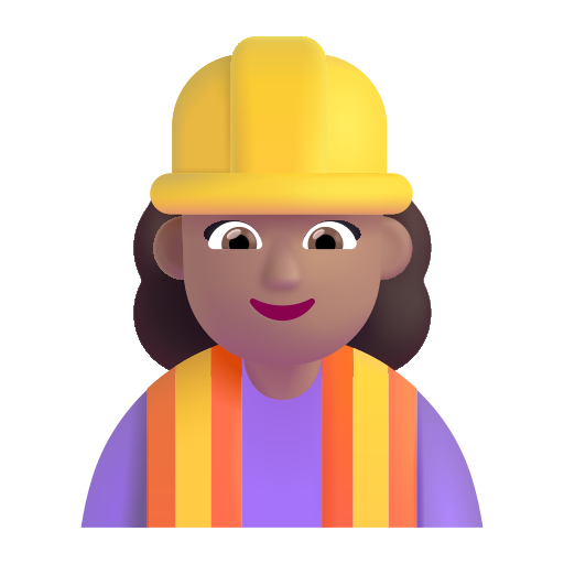Profesional De La Construcción Mujer: Tono de Piel Medio Profesional De La Construcción Mujer: Tono de Piel Medio