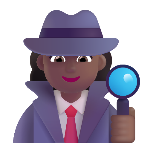 Detective Mujer: Tono de Piel Oscuro Medio Detective Mujer: Tono de Piel Oscuro Medio