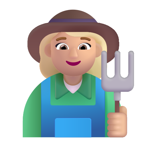 Profesional De La Agricultura Mujer: Tono de Piel Claro Medio Profesional De La Agricultura Mujer: Tono de Piel Claro Medio