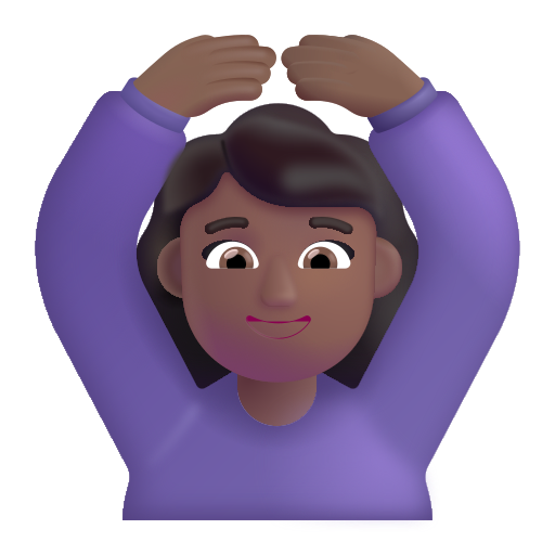 Mujer Haciendo El Gesto De "De Acuerdo": Tono de Piel Oscuro Medio Mujer Haciendo El Gesto De "De Acuerdo": Tono de Piel Oscuro Medio