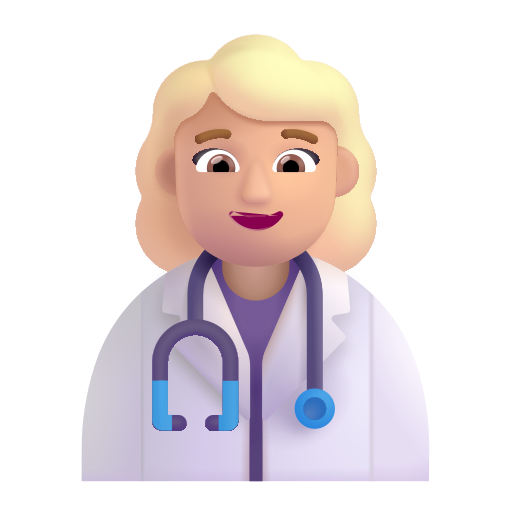 Profesional Sanitario Mujer: Tono de Piel Claro Medio Profesional Sanitario Mujer: Tono de Piel Claro Medio