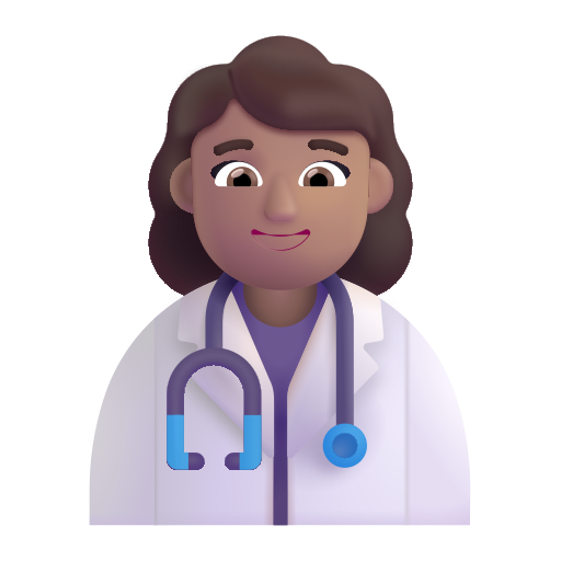 Profesional Sanitario Mujer: Tono de Piel Medio Profesional Sanitario Mujer: Tono de Piel Medio