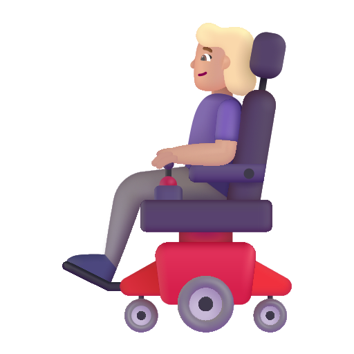Mujer En Silla De Ruedas Eléctrica: Tono de Piel Claro Medio Mujer En Silla De Ruedas Eléctrica: Tono de Piel Claro Medio