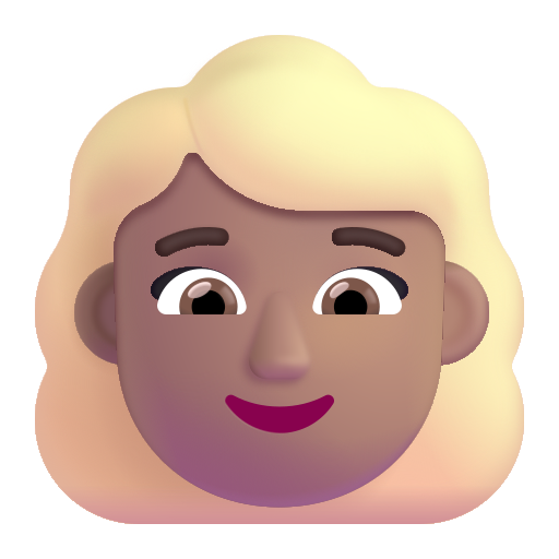 Mujer: Tono de Piel Medio, Cabello Rubio Mujer: Tono de Piel Medio, Cabello Rubio