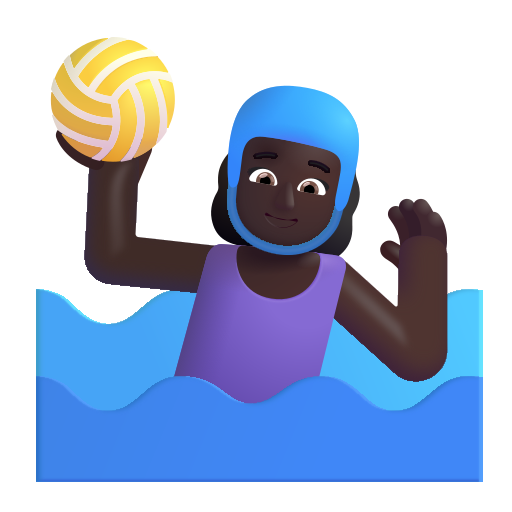 Mujer Jugando Al Waterpolo: Tono de Piel Oscuro Mujer Jugando Al Waterpolo: Tono de Piel Oscuro