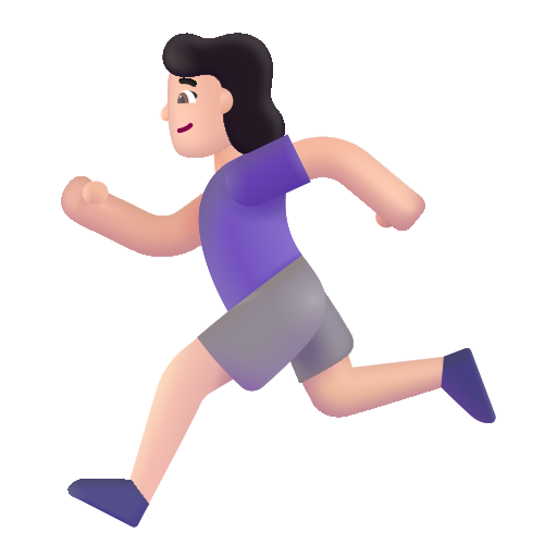 Mujer Corriendo: Tono de Piel Claro Mujer Corriendo: Tono de Piel Claro