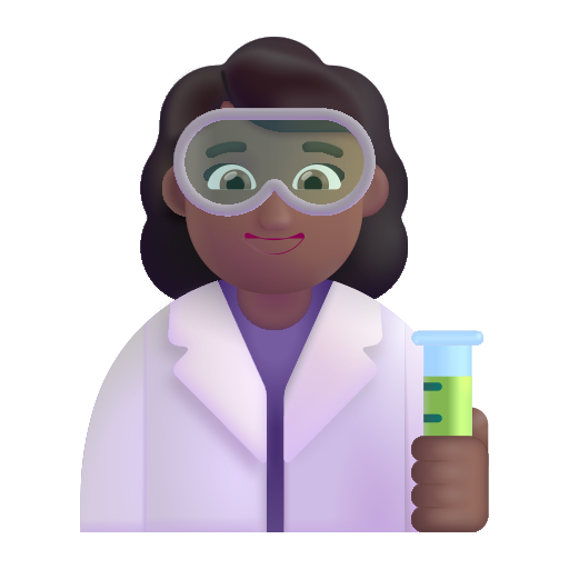 Profesional De La Ciencia Mujer: Tono de Piel Oscuro Medio Profesional De La Ciencia Mujer: Tono de Piel Oscuro Medio