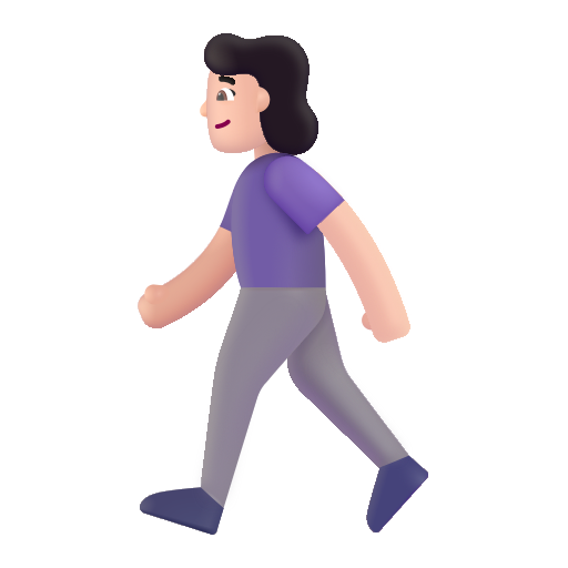 Mujer Caminando: Tono de Piel Claro Mujer Caminando: Tono de Piel Claro