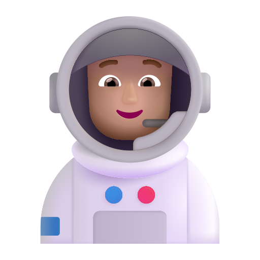 Astronauta: Tono de Piel Claro Medio Astronauta: Tono de Piel Claro Medio