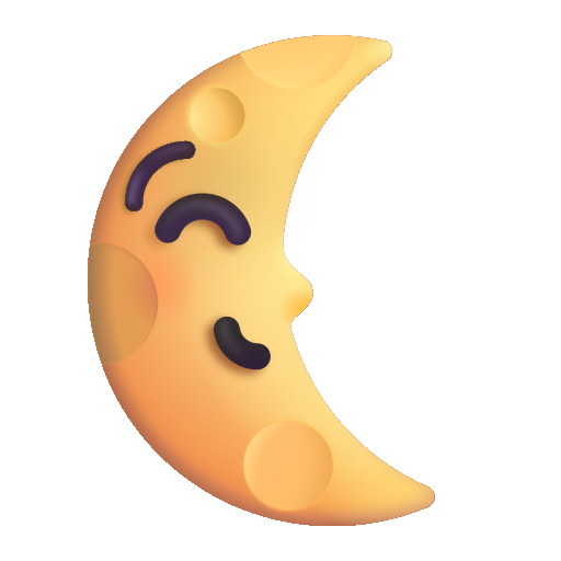 Luna De Cuarto Menguante Con Cara Luna De Cuarto Menguante Con Cara