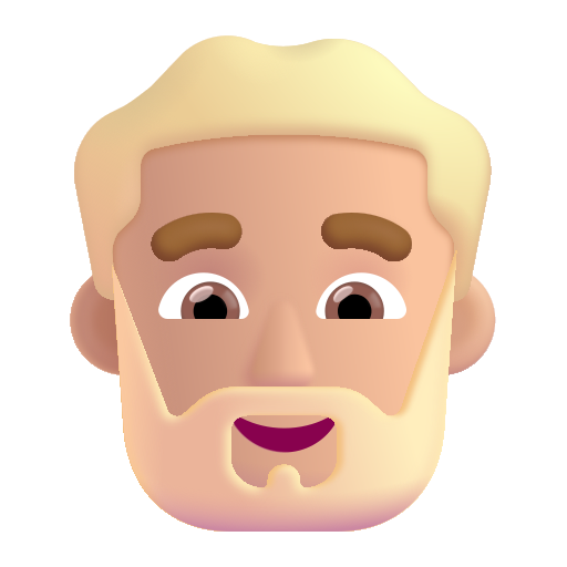 Hombre: Tono de Piel Claro Medio, Barba Hombre: Tono de Piel Claro Medio, Barba