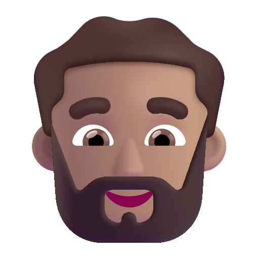 Hombre: Tono de Piel Medio, Barba Hombre: Tono de Piel Medio, Barba