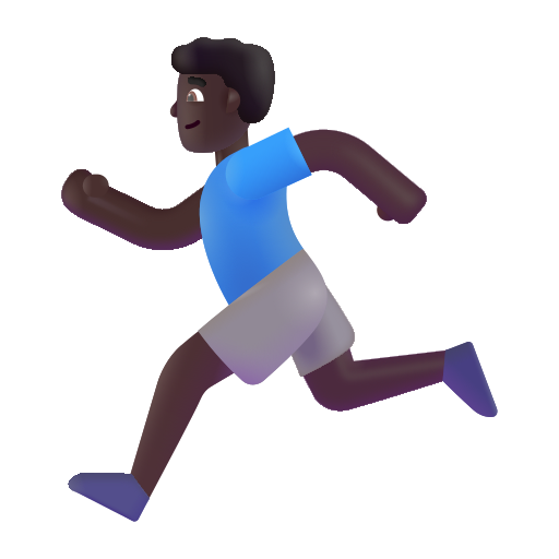 Hombre Corriendo: Tono de Piel Oscuro Hombre Corriendo: Tono de Piel Oscuro