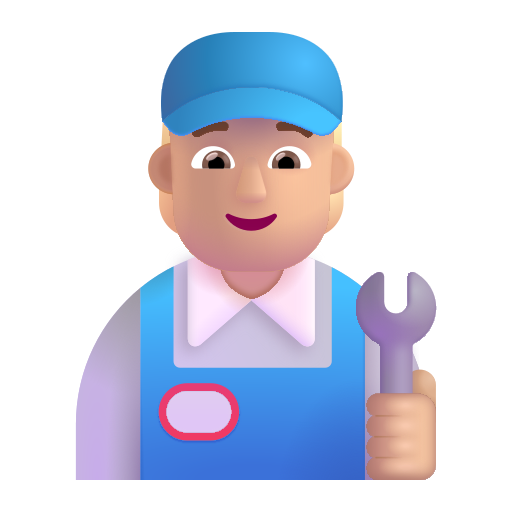 Profesional De La Mecánica: Tono de Piel Claro Medio Profesional De La Mecánica: Tono de Piel Claro Medio