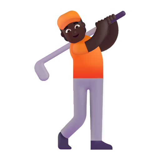 Golfista: Tono de Piel Oscuro Golfista: Tono de Piel Oscuro