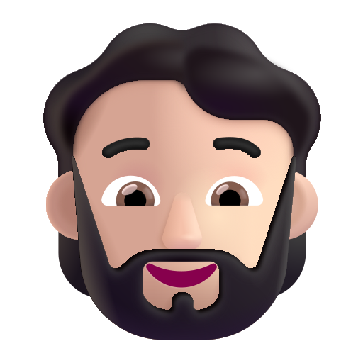 Persona Adulta: Tono de Piel Claro, Barba Persona Adulta: Tono de Piel Claro, Barba