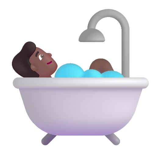 Persona En La Bañera: Tono de Piel Oscuro Medio Persona En La Bañera: Tono de Piel Oscuro Medio