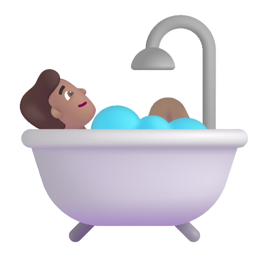 Persona En La Bañera: Tono de Piel Medio Persona En La Bañera: Tono de Piel Medio