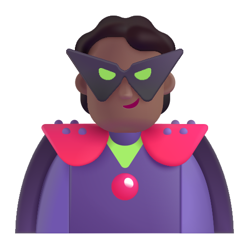 Personaje De Supervillano: Tono de Piel Oscuro Medio Personaje De Supervillano: Tono de Piel Oscuro Medio