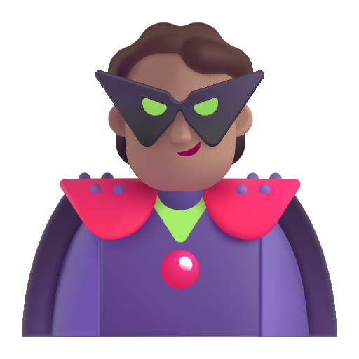 Personaje De Supervillano: Tono de Piel Medio Personaje De Supervillano: Tono de Piel Medio