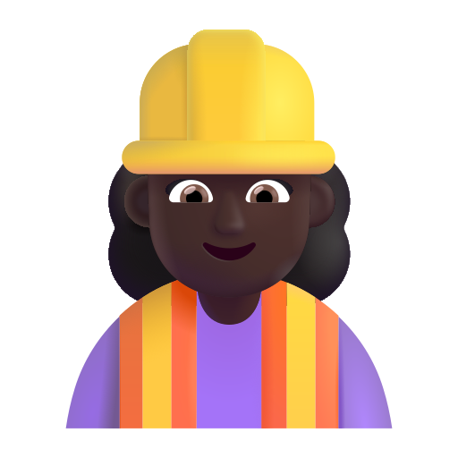 Profesional De La Construcción Mujer: Tono de Piel Oscuro Profesional De La Construcción Mujer: Tono de Piel Oscuro