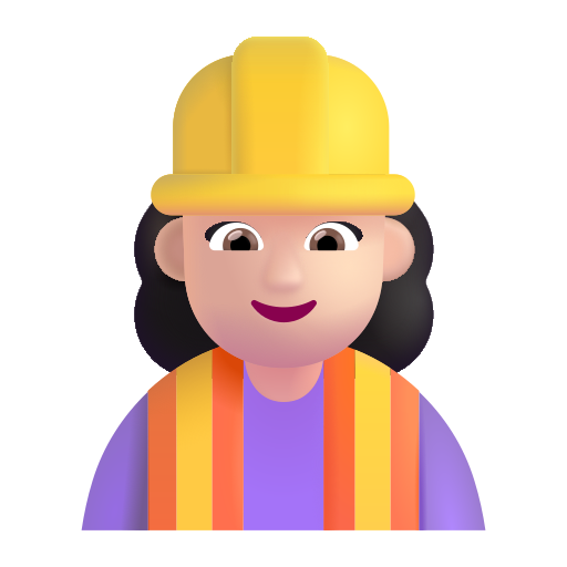 Profesional De La Construcción Mujer: Tono de Piel Claro Profesional De La Construcción Mujer: Tono de Piel Claro