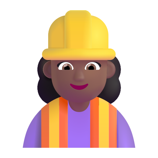 Profesional De La Construcción Mujer: Tono de Piel Oscuro Medio Profesional De La Construcción Mujer: Tono de Piel Oscuro Medio