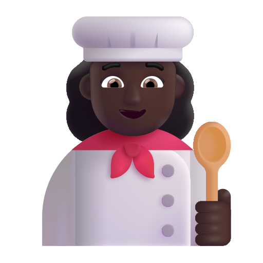 Chef Mujer: Tono de Piel Oscuro Chef Mujer: Tono de Piel Oscuro