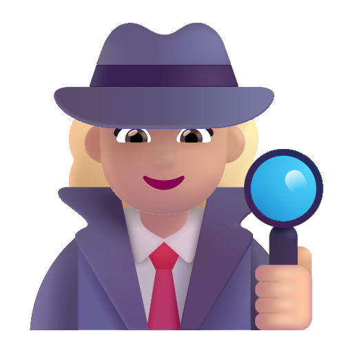 Detective Mujer: Tono de Piel Claro Medio Detective Mujer: Tono de Piel Claro Medio