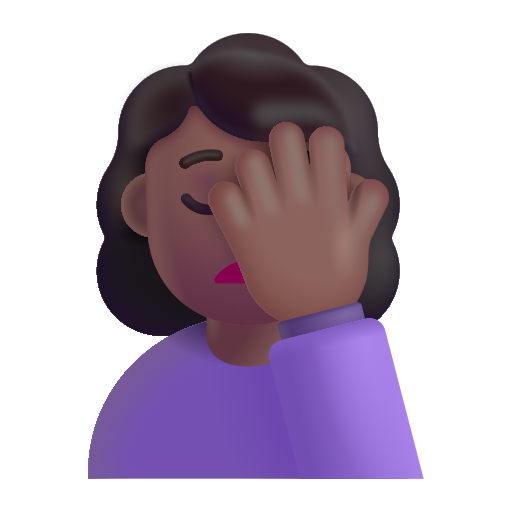 Mujer Con La Mano En La Frente: Tono de Piel Oscuro Medio Mujer Con La Mano En La Frente: Tono de Piel Oscuro Medio