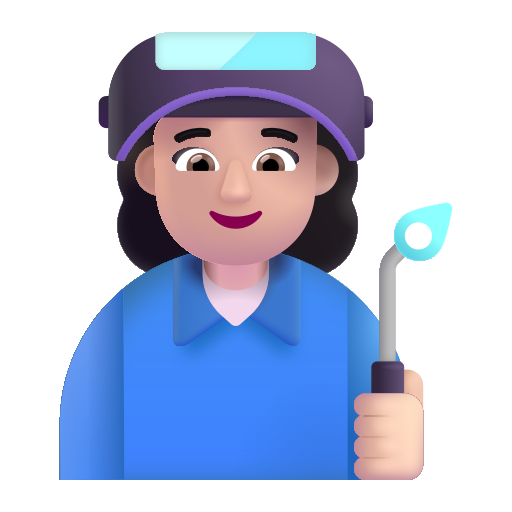 Profesional Industrial Mujer: Tono de Piel Claro Profesional Industrial Mujer: Tono de Piel Claro