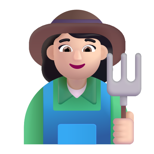 Profesional De La Agricultura Mujer: Tono de Piel Claro Profesional De La Agricultura Mujer: Tono de Piel Claro