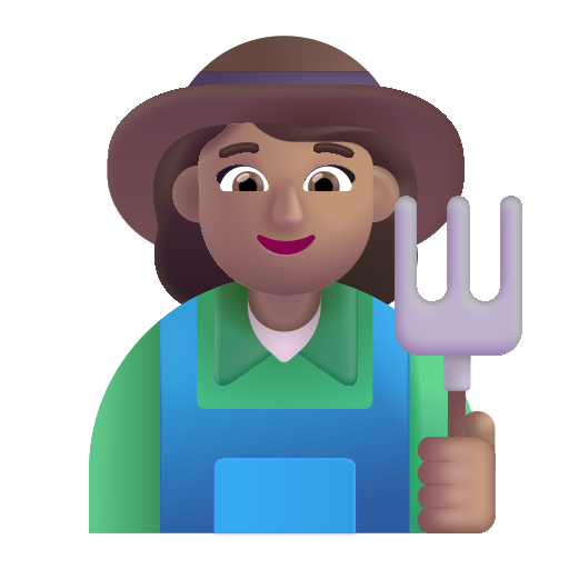 Profesional De La Agricultura Mujer: Tono de Piel Medio Profesional De La Agricultura Mujer: Tono de Piel Medio