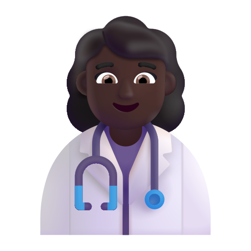Profesional Sanitario Mujer: Tono de Piel Oscuro Profesional Sanitario Mujer: Tono de Piel Oscuro