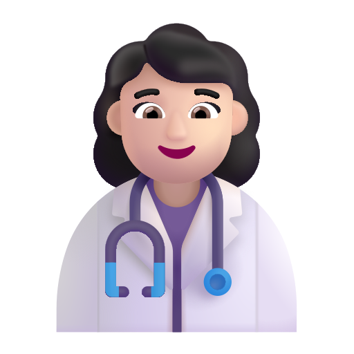 Profesional Sanitario Mujer: Tono de Piel Claro Profesional Sanitario Mujer: Tono de Piel Claro
