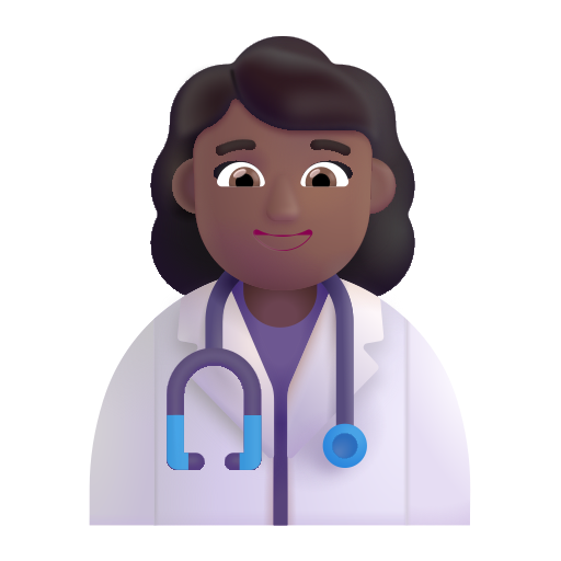 Profesional Sanitario Mujer: Tono de Piel Oscuro Medio Profesional Sanitario Mujer: Tono de Piel Oscuro Medio