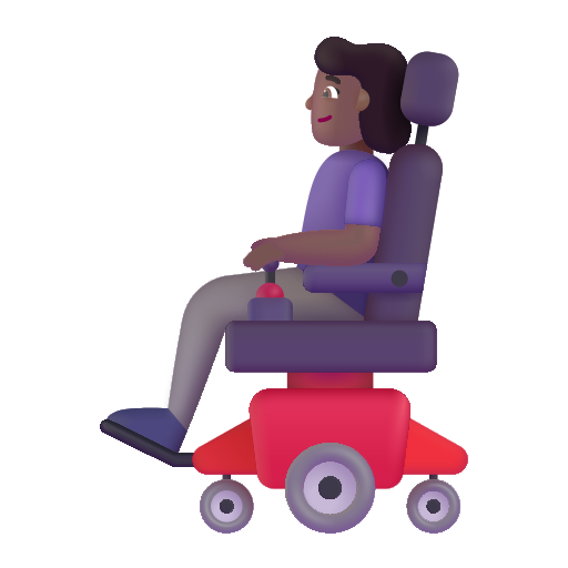 Mujer En Silla De Ruedas Eléctrica: Tono de Piel Oscuro Medio Mujer En Silla De Ruedas Eléctrica: Tono de Piel Oscuro Medio