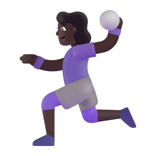 Mujer Jugando Al Balonmano: Tono de Piel Oscuro Mujer Jugando Al Balonmano: Tono de Piel Oscuro