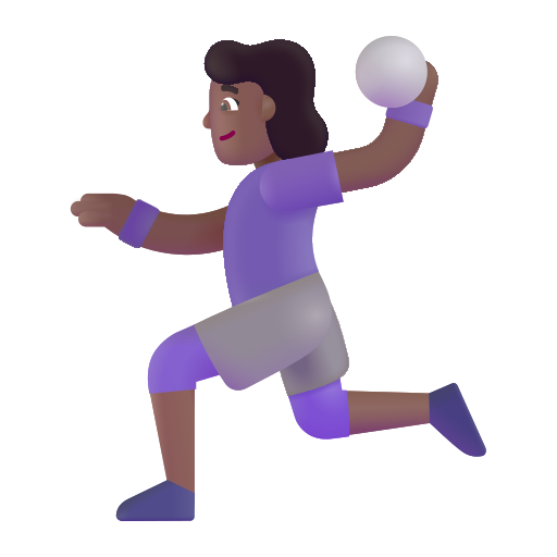 Mujer Jugando Al Balonmano: Tono de Piel Oscuro Medio Mujer Jugando Al Balonmano: Tono de Piel Oscuro Medio
