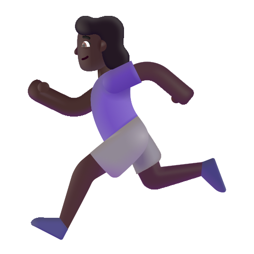 Mujer Corriendo: Tono de Piel Oscuro Mujer Corriendo: Tono de Piel Oscuro