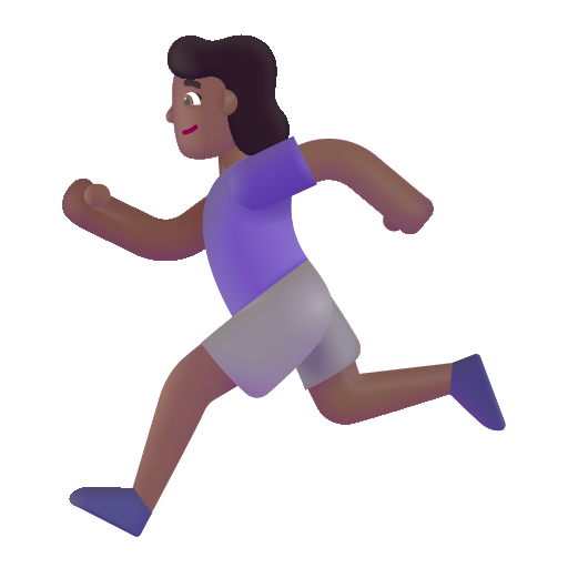 Mujer Corriendo: Tono de Piel Oscuro Medio Mujer Corriendo: Tono de Piel Oscuro Medio