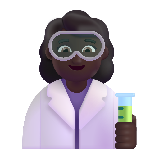 Profesional De La Ciencia Mujer: Tono de Piel Oscuro Profesional De La Ciencia Mujer: Tono de Piel Oscuro