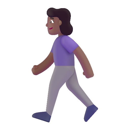Mujer Caminando: Tono de Piel Oscuro Medio Mujer Caminando: Tono de Piel Oscuro Medio