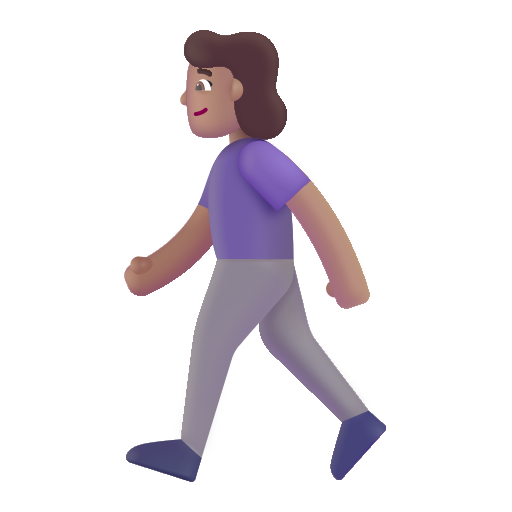 Mujer Caminando: Tono de Piel Medio Mujer Caminando: Tono de Piel Medio