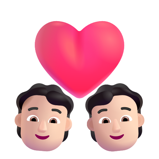 Couple avec cœur: Peau Claire